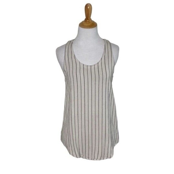IRO Coleen Striped Tank Top White Black Size FR 38 = Medium Womens flawed - Picture 8 of 8